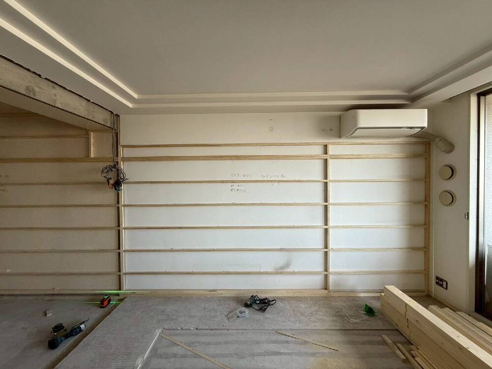 墨出し・外周壁下地