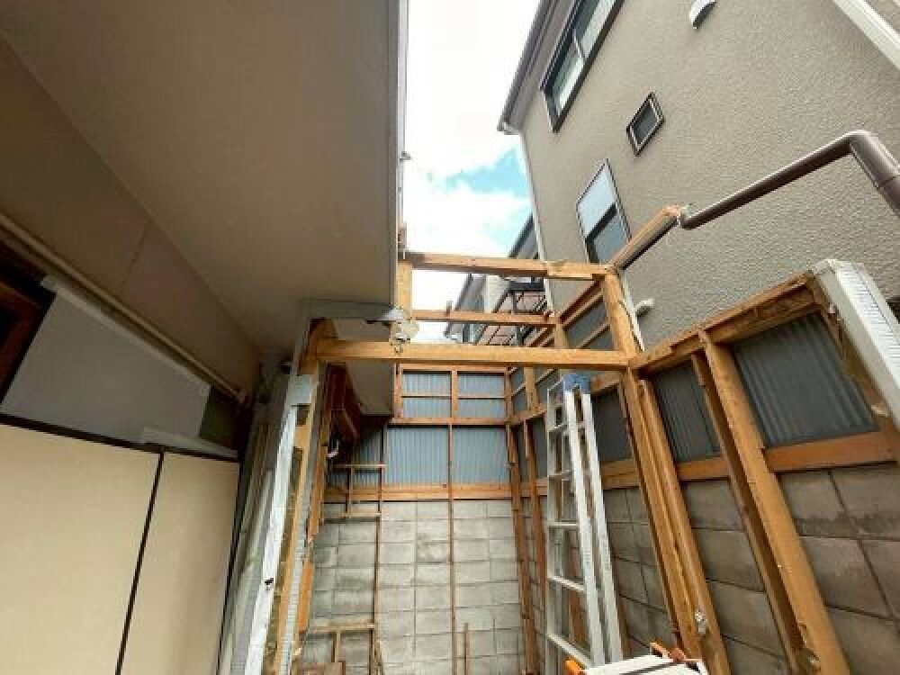 解体工事　増築部分