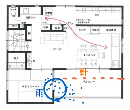 雨の入る間取り