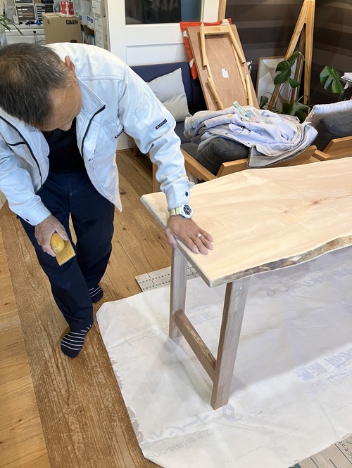 お施主様も感激☆大工×職人の造作テーブル完成! ブログ 京都で家づくり お施主様も感激☆大工×職人の造作テーブル完成! ブログ 京都で家づくり