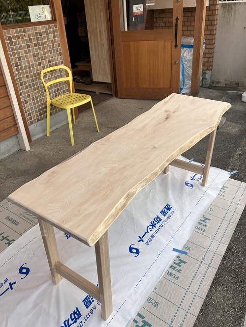 お施主様も感激☆大工×職人の造作テーブル完成! ブログ 京都で家づくり
