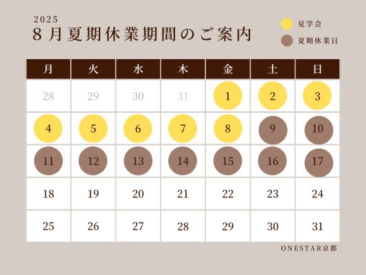 夏期休業