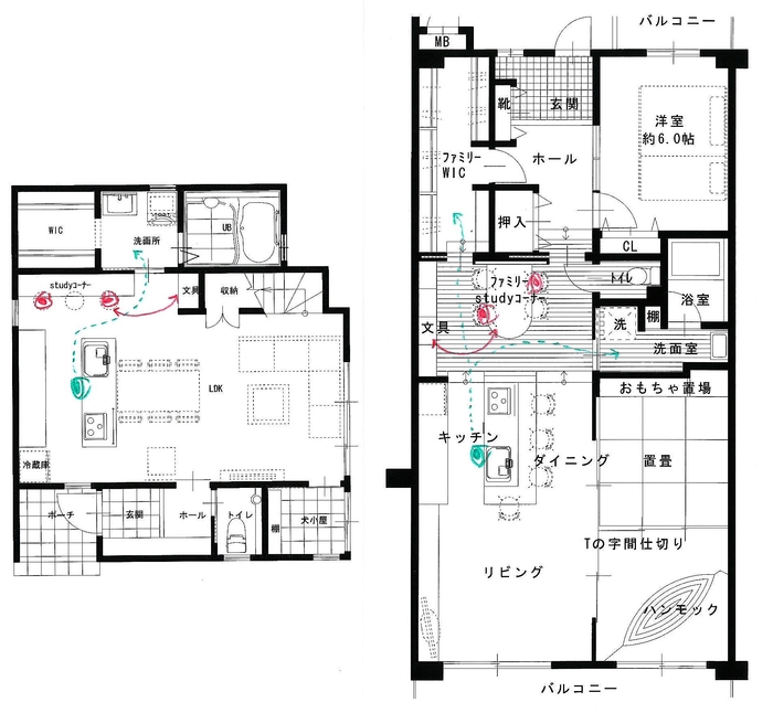 スタディコーナーの最適な場所