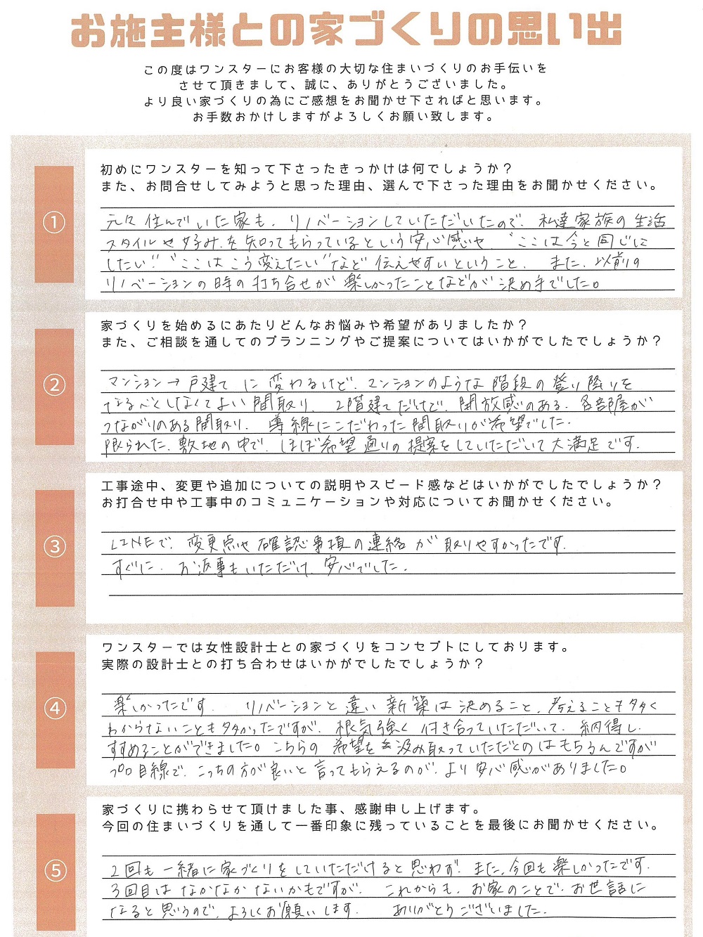 アンケート